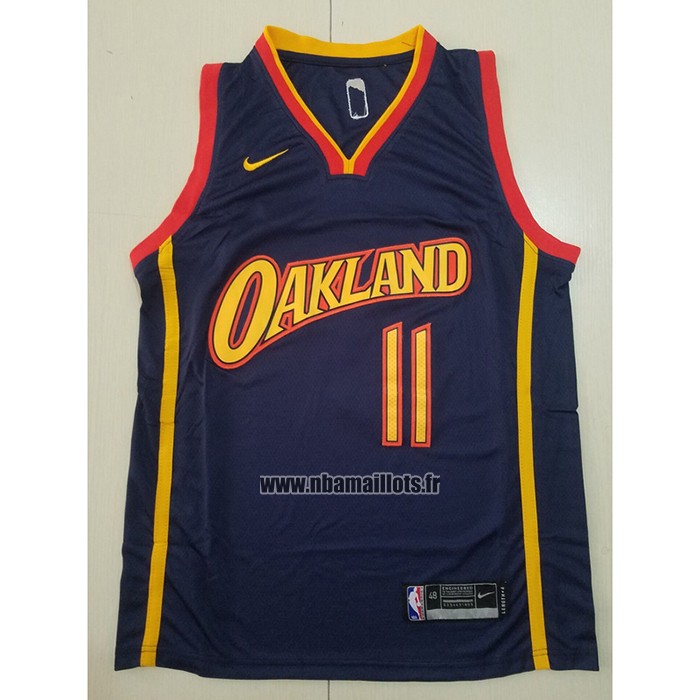 Maillot Golden State Warriors Klay Thompson NO 11 Ville 2020-21 Noir